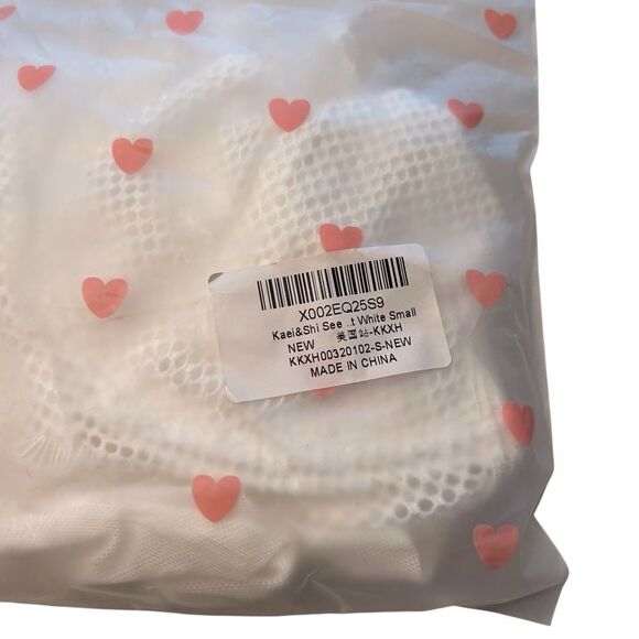 Mesh & Lace Teddy Bodysuit White Bachelorette Party Going Out Outfit Size S New - Picture 3 of 8